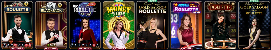 Millioner Casino jeux de casino en direct avec roulette, blackjack et croupiers en direct